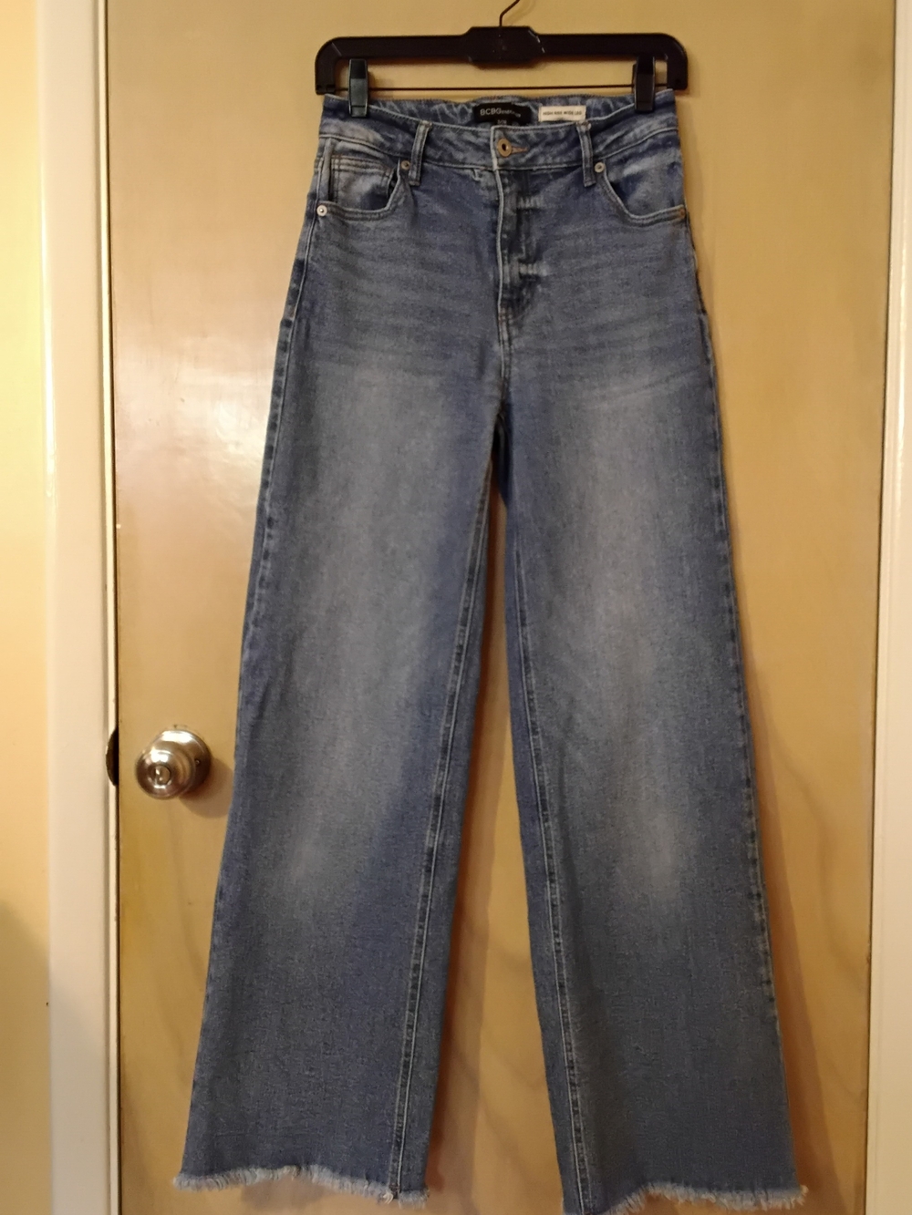 BCBGeneration Light Blue High-Rise Wide-Leg Jeans